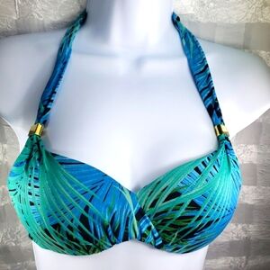 Victorias Secret Bikini Top Size 32B Blue, Green And Black